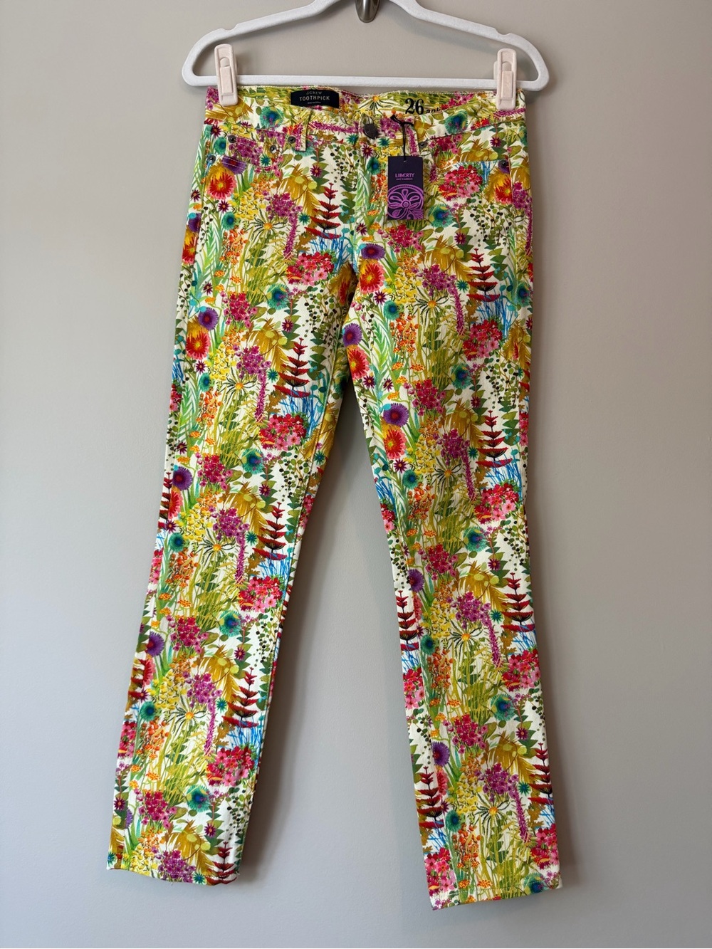 J.Crew x Liberty of London Toothpick Skinny Jeans Floral Print | 26 NWT